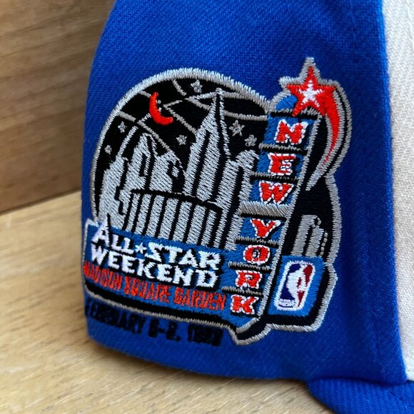MITCHELL & NESS NEW YORK KNICKS NBA ALL STAR 1998 SNAPBACK HAT Blue NEW - Picture 3 of 5